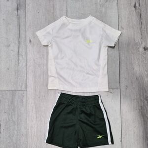 Reebok Dark Green Athletic Shorts Baby Summer Spring Set 2 Pieces